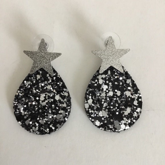 Star glitter earrings - Picture 1 of 4